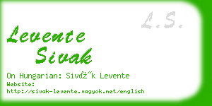 levente sivak business card